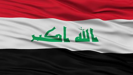 Image showing Closeup Iraq Flag