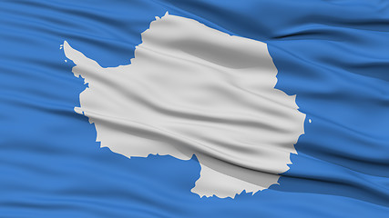 Image showing Closeup Antarctica Flag