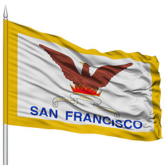 Image showing San Francisco City Flag on Flagpole, USA