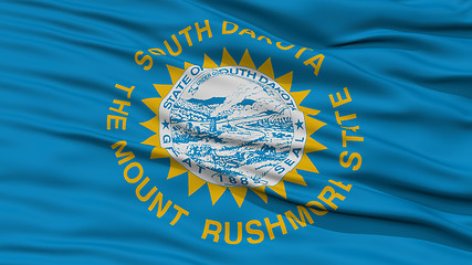 Image showing Closeup South Dakota Flag, USA state