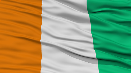 Image showing Closeup Cote dIvoire Flag