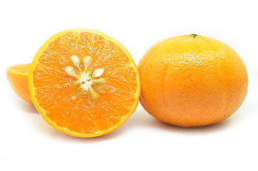 Image showing Mandarin oranges with segments