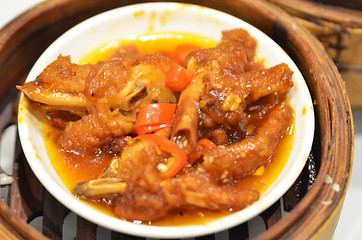 Image showing Steamed chicken feet dim sum