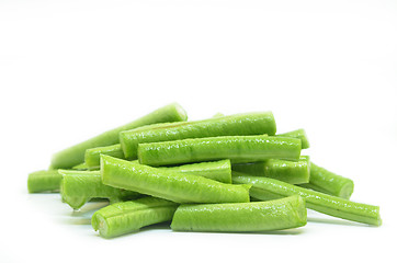 Image showing Chopped long beans