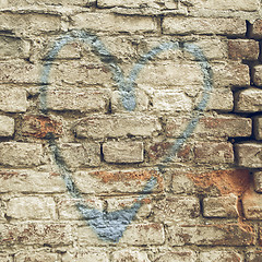 Image showing Vintage looking Heart symbol of love