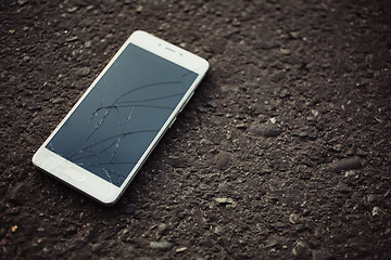 Image showing Smartphone with a broken screen.