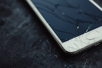 Image showing Smartphone with a broken screen.