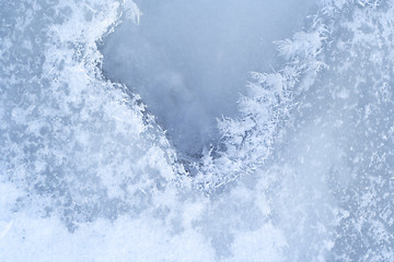 Image showing close-up ice-bound water surface