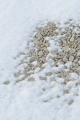 Image showing stones and snow