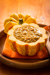 Image showing Pumpkin soup for Thanksgiving