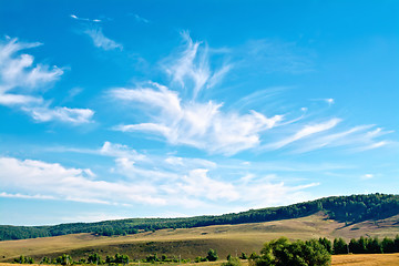 Image showing Landscape with hills and sky