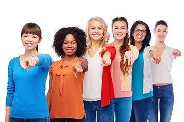 Image showing international group of happy smiling women