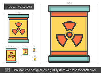 Image showing Nuclear waste line icon.