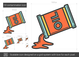 Image showing Oil contamination line icon.