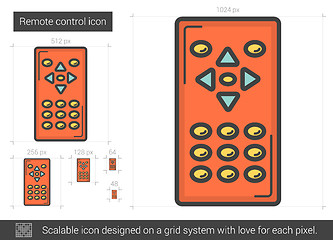 Image showing Remote control line icon.