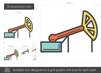 Image showing Oil production line icon.