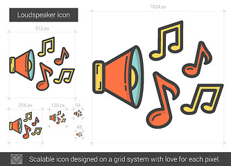 Image showing Loudspeaker line icon.