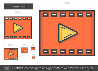 Image showing Cinema line icon.