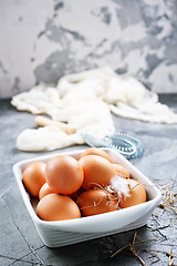 Image showing raw eggs