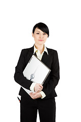 Image showing Businesswoman and laptop