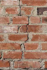 Image showing The crack in the brick wall.