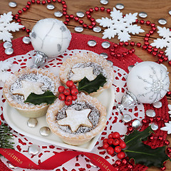 Image showing Mince Pies Christmas Food