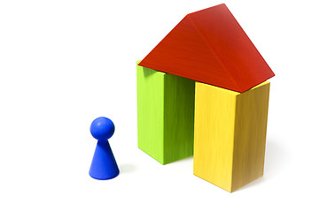 Image showing some colorful building blocks