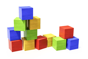 Image showing some colorful building blocks