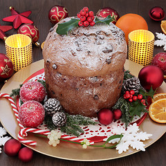 Image showing Italian Panettone Christmas Cake
