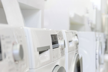 Image showing washing machines in appliance store