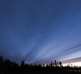 Image showing Blue sky after sunset