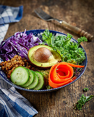 Image showing Breakfast vegan bowl