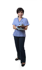 Image showing Nurse with medical records