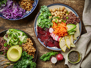 Image showing Breakfast power bowls