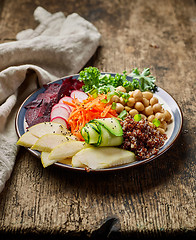 Image showing Vegan breakfast plate