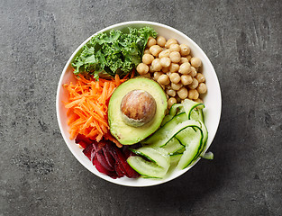 Image showing Breakfast vegan bowl 