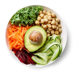 Image showing Breakfast vegan bowl 