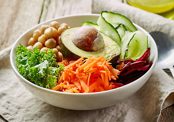 Image showing Breakfast vegan bowl 