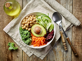 Image showing Breakfast vegan bowl 