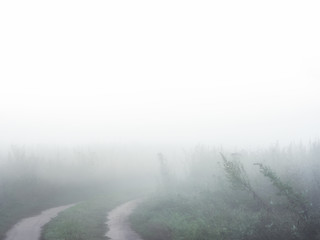 Image showing Autumn Morning White Fog