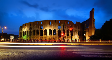 Image showing Colosseum at the sunset