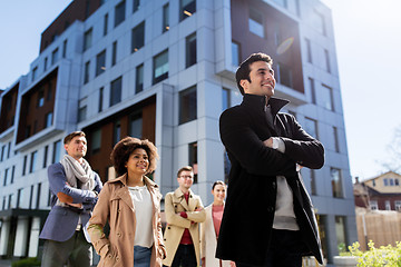 Image showing international group of people on city street