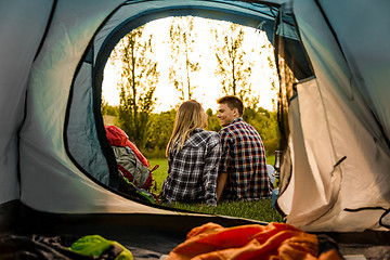 Image showing We love camping