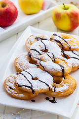 Image showing Homemade apple pancake rings