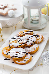 Image showing Homemade apple pancake rings