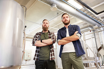 Image showing men at craft brewery or beer plant