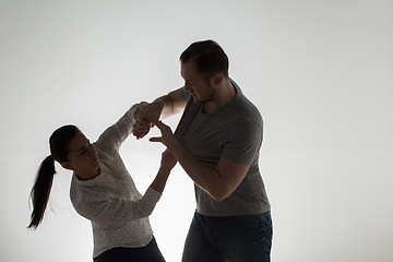 Image showing angry couple having fight