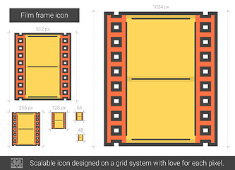 Image showing Film frame line icon.