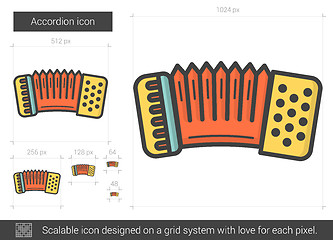 Image showing Accordion line icon.