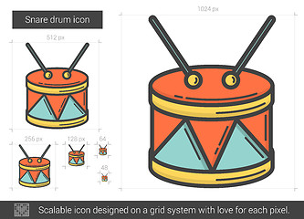 Image showing Snare drum line icon.